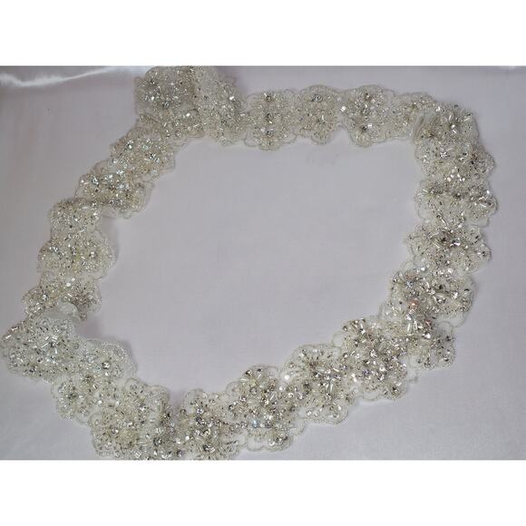 Rhinestone bridal belt, beaded wedding belt sash rhinestone crystal bridal belt - Picture 6 of 6